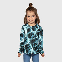 Лонгслив детский Белая пористая структура, цвет: 3D-принт — фото 2