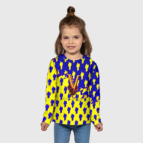 Детский лонгслив Cyberpunk 2077 human / 3D-принт – фото 5