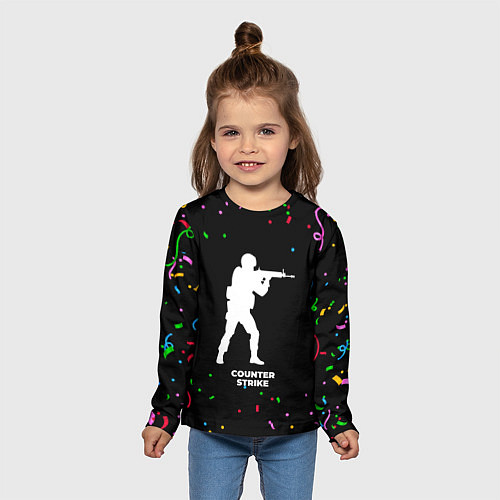 Детский лонгслив Counter Strike конфети / 3D-принт – фото 5
