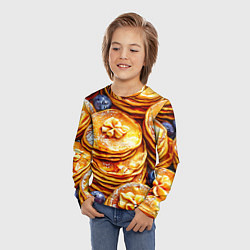 Лонгслив детский Блинчики, цвет: 3D-принт — фото 2
