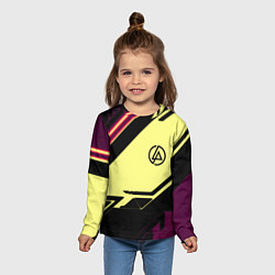 Лонгслив детский Linkin park geometry steel, цвет: 3D-принт — фото 2