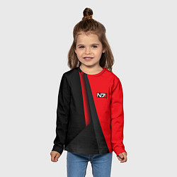 Лонгслив детский N7 - красная униформа, цвет: 3D-принт — фото 2