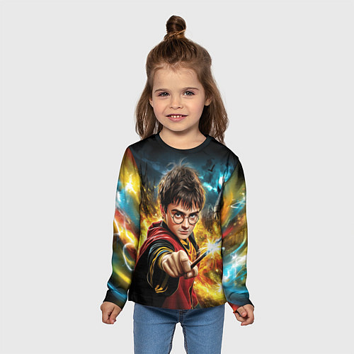 Детский лонгслив Гарри Поттер и магия / 3D-принт – фото 5