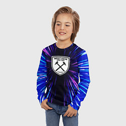 Лонгслив детский West Ham neon energy, цвет: 3D-принт — фото 2