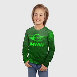 Лонгслив детский Mini - green gradient, цвет: 3D-принт — фото 2