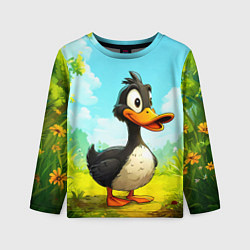 Лонгслив детский Веселая уточка, цвет: 3D-принт