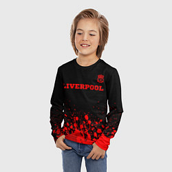 Лонгслив детский Liverpool - red gradient посередине, цвет: 3D-принт — фото 2