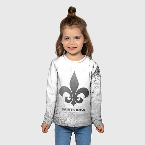 Детский лонгслив Saints Row - white gradient / 3D-принт – фото 5