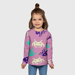 Лонгслив детский Пиксели фильтр, цвет: 3D-принт — фото 2