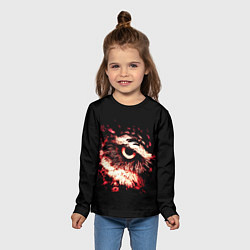 Лонгслив детский Совух - светлый, цвет: 3D-принт — фото 2