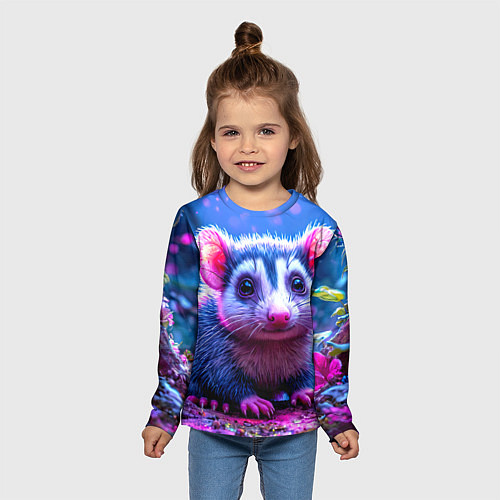Детский лонгслив Малыш опоссум / 3D-принт – фото 5