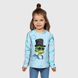Лонгслив детский Pepe в шляпе, цвет: 3D-принт — фото 2
