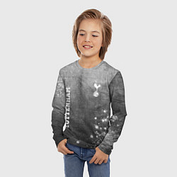 Лонгслив детский Tottenham - grey gradient вертикально, цвет: 3D-принт — фото 2