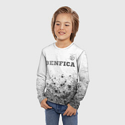 Лонгслив детский Benfica - white gradient посередине, цвет: 3D-принт — фото 2