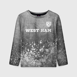 Лонгслив детский West Ham - grey gradient посередине, цвет: 3D-принт