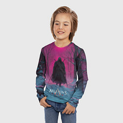 Лонгслив детский Assassins Creed воин в закате, цвет: 3D-принт — фото 2