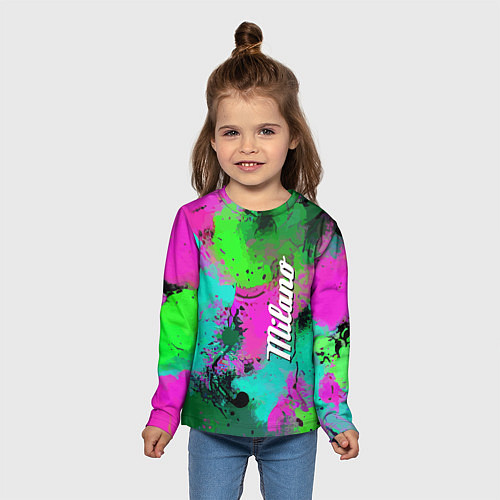 Детский лонгслив Color impression - abstraction / 3D-принт – фото 5