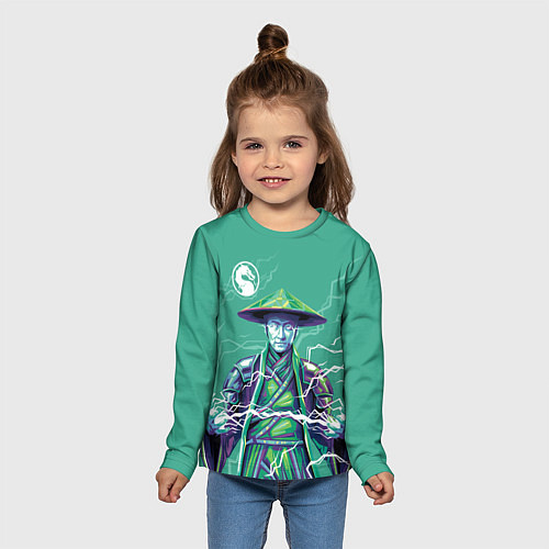 Детский лонгслив Lord Raiden - Mortal Kombat / 3D-принт – фото 5