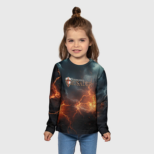 Детский лонгслив Stronghold сrusader небесная мощь / 3D-принт – фото 5
