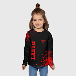 Лонгслив детский Lazio - red gradient вертикально, цвет: 3D-принт — фото 2