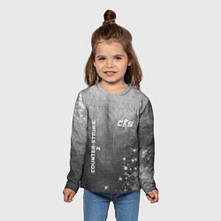 Лонгслив детский Counter-Strike 2 - grey gradient вертикально, цвет: 3D-принт — фото 2