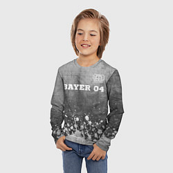 Лонгслив детский Bayer 04 - grey gradient посередине, цвет: 3D-принт — фото 2