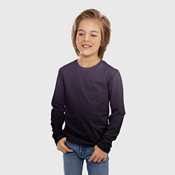 Лонгслив детский Тёмный фиолетовый текстура в крапинку градиент, цвет: 3D-принт — фото 2