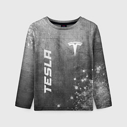 Лонгслив детский Tesla - grey gradient вертикально, цвет: 3D-принт
