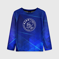Лонгслив детский Ajax blue poly, цвет: 3D-принт
