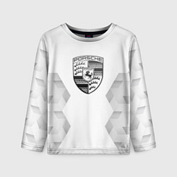 Лонгслив детский Porsche white poly, цвет: 3D-принт