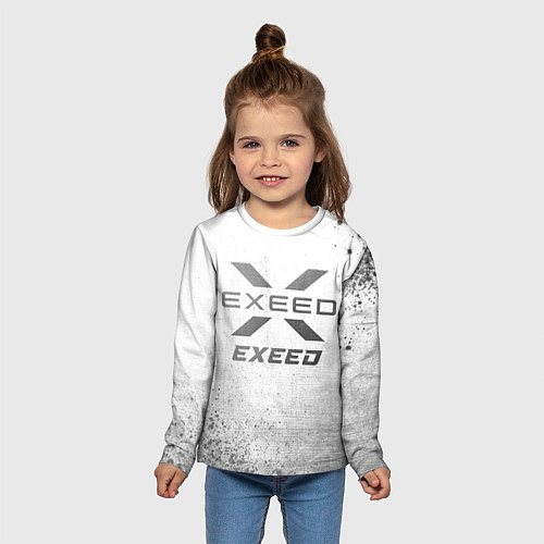 Детский лонгслив Exeed - white gradient / 3D-принт – фото 5
