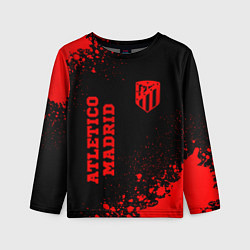 Лонгслив детский Atletico Madrid - red gradient вертикально, цвет: 3D-принт