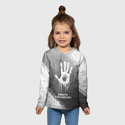 Лонгслив детский Death Stranding - grey gradient, цвет: 3D-принт — фото 2