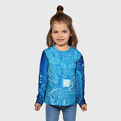 Лонгслив детский Системная плата, цвет: 3D-принт — фото 2