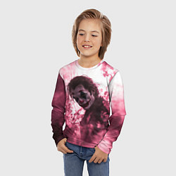 Лонгслив детский Джокер в розовом дыму, цвет: 3D-принт — фото 2