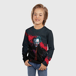 Лонгслив детский Джокер и красная полоса краски, цвет: 3D-принт — фото 2