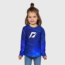 Лонгслив детский Need for Speed blue poly, цвет: 3D-принт — фото 2