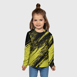 Лонгслив детский The color is black and yellow, цвет: 3D-принт — фото 2