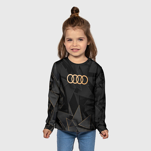 Детский лонгслив Audi golden poly / 3D-принт – фото 5