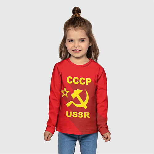 Детский лонгслив СССР серп и молот / 3D-принт – фото 5