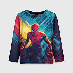 Лонгслив детский Человек паук и краски, цвет: 3D-принт