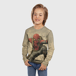 Лонгслив детский Человек-паук готов спасать мир, цвет: 3D-принт — фото 2