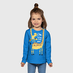 Лонгслив детский I am taller than you, цвет: 3D-принт — фото 2