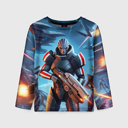 Лонгслив детский Mass Effect - space fantasy, цвет: 3D-принт
