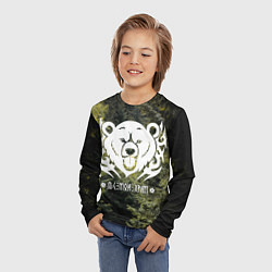 Лонгслив детский Лес мой храм - дух леса медведь Велес, цвет: 3D-принт — фото 2