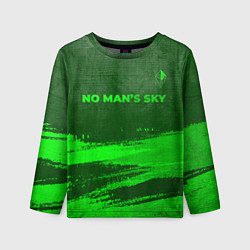 Лонгслив детский No Mans Sky - green gradient посередине, цвет: 3D-принт