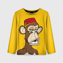 Лонгслив детский NFT ape monkey, цвет: 3D-принт