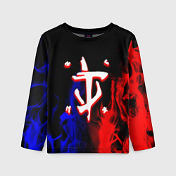 Лонгслив детский Doom flame neon, цвет: 3D-принт
