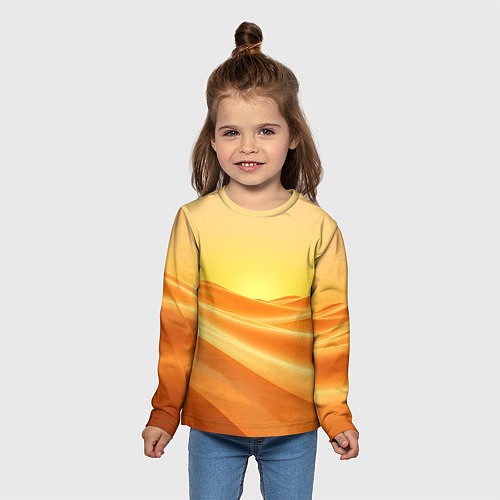 Детский лонгслив Золотые пески / 3D-принт – фото 5