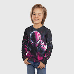 Лонгслив детский Человек-паук и розовая краска, цвет: 3D-принт — фото 2